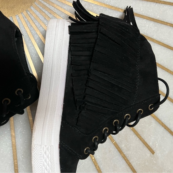 Not Rated Black, Size 7.5, Fringe Wedge Sneaker - Picture 7 of 10